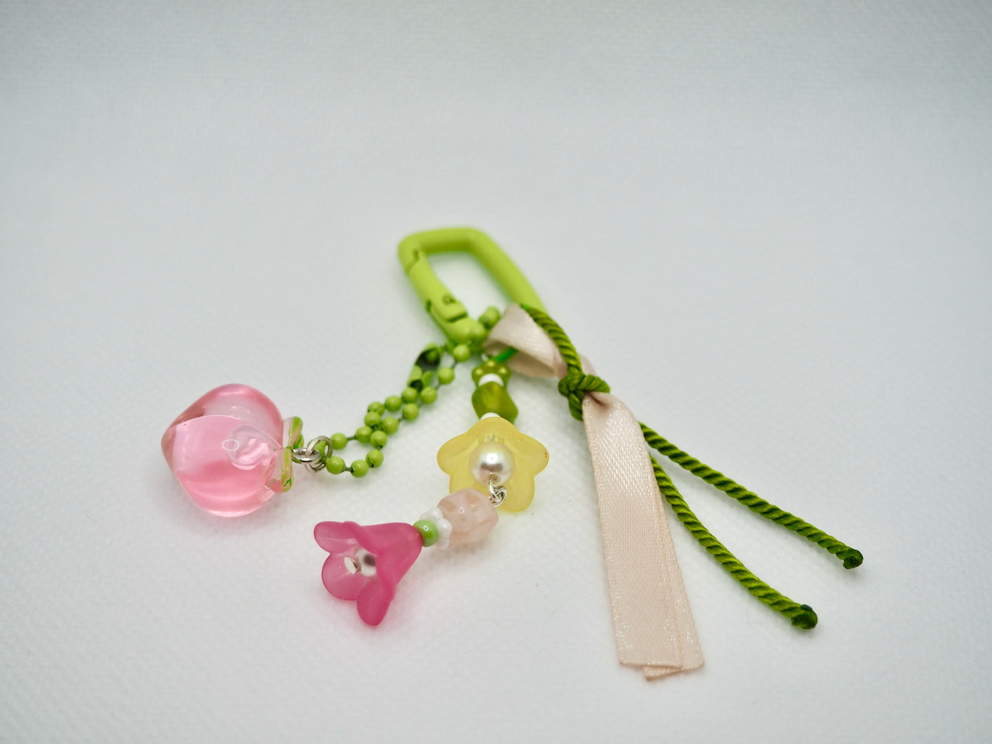 Peach keychain