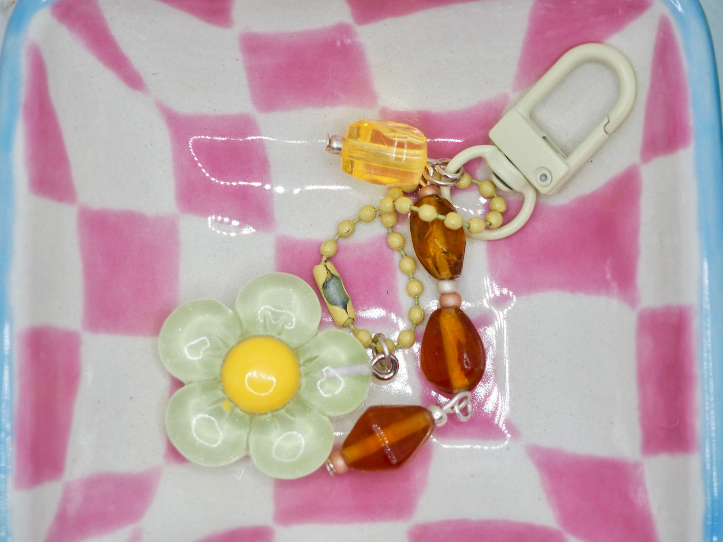 Porte-clé beige