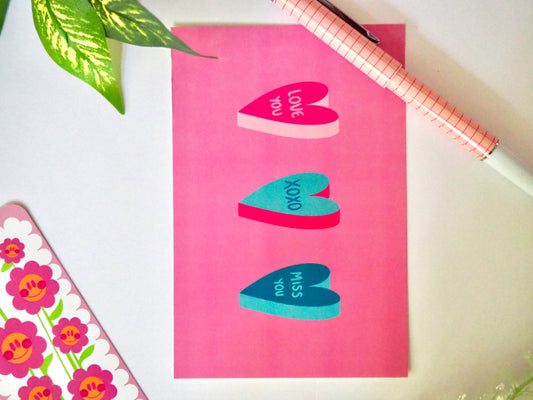 Carte postale "love you"