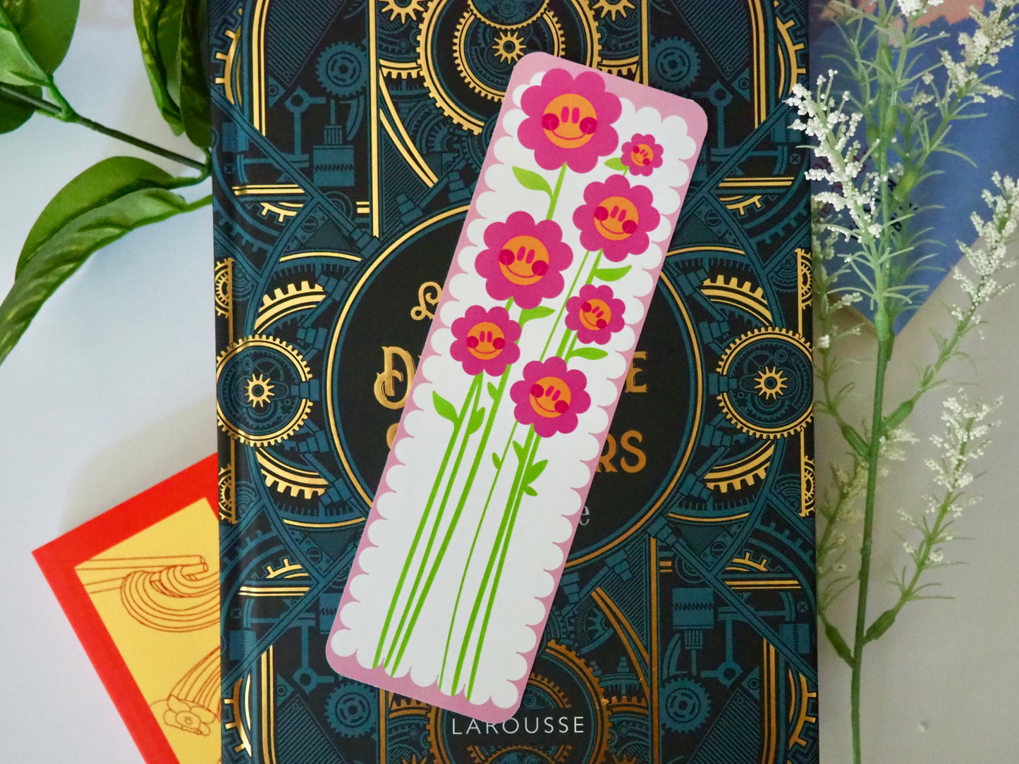 Marque page fleurs