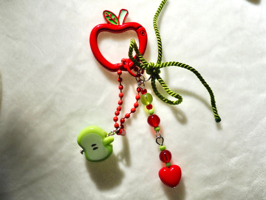 Porte-clé pomme rouge