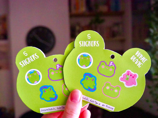 Pack de stickers grenouille