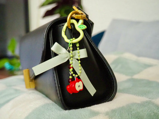Porte-clé pomme verte