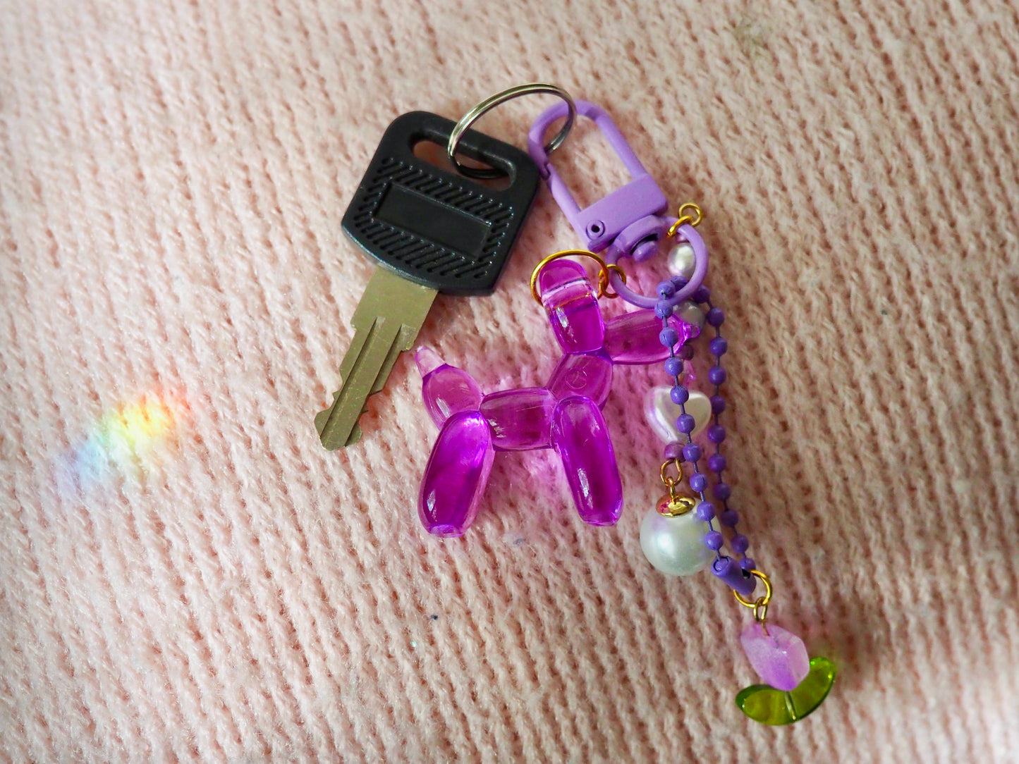 Porte-clé violet