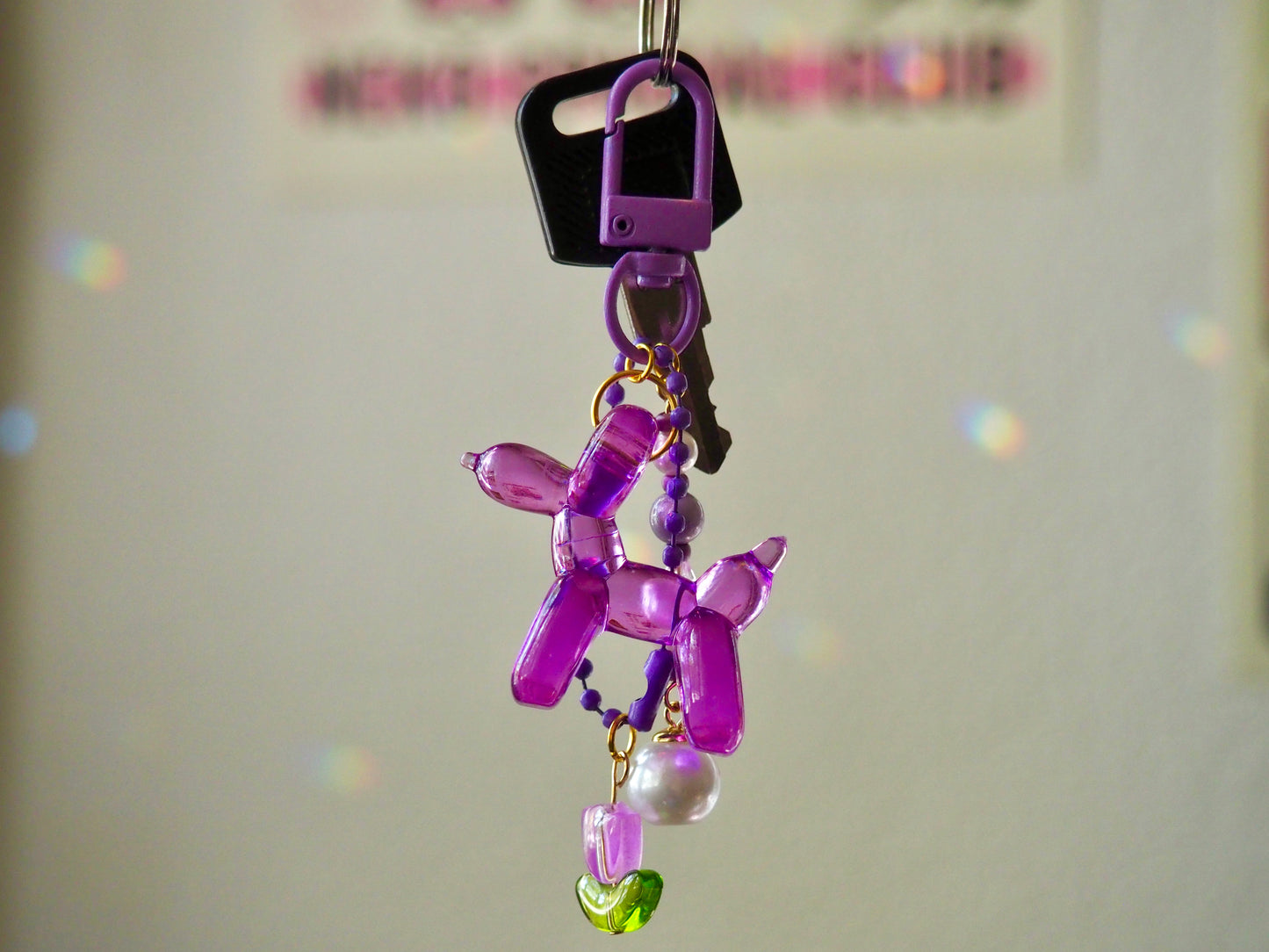 Porte-clé violet