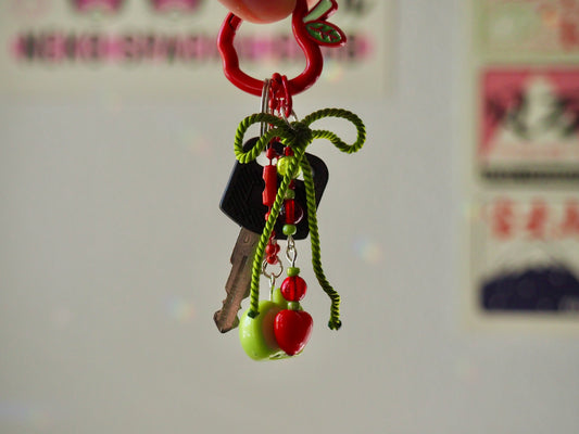 Porte-clé pomme rouge