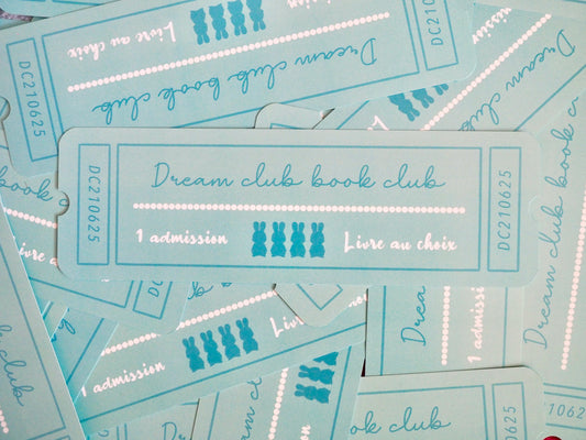 Marque page ticket