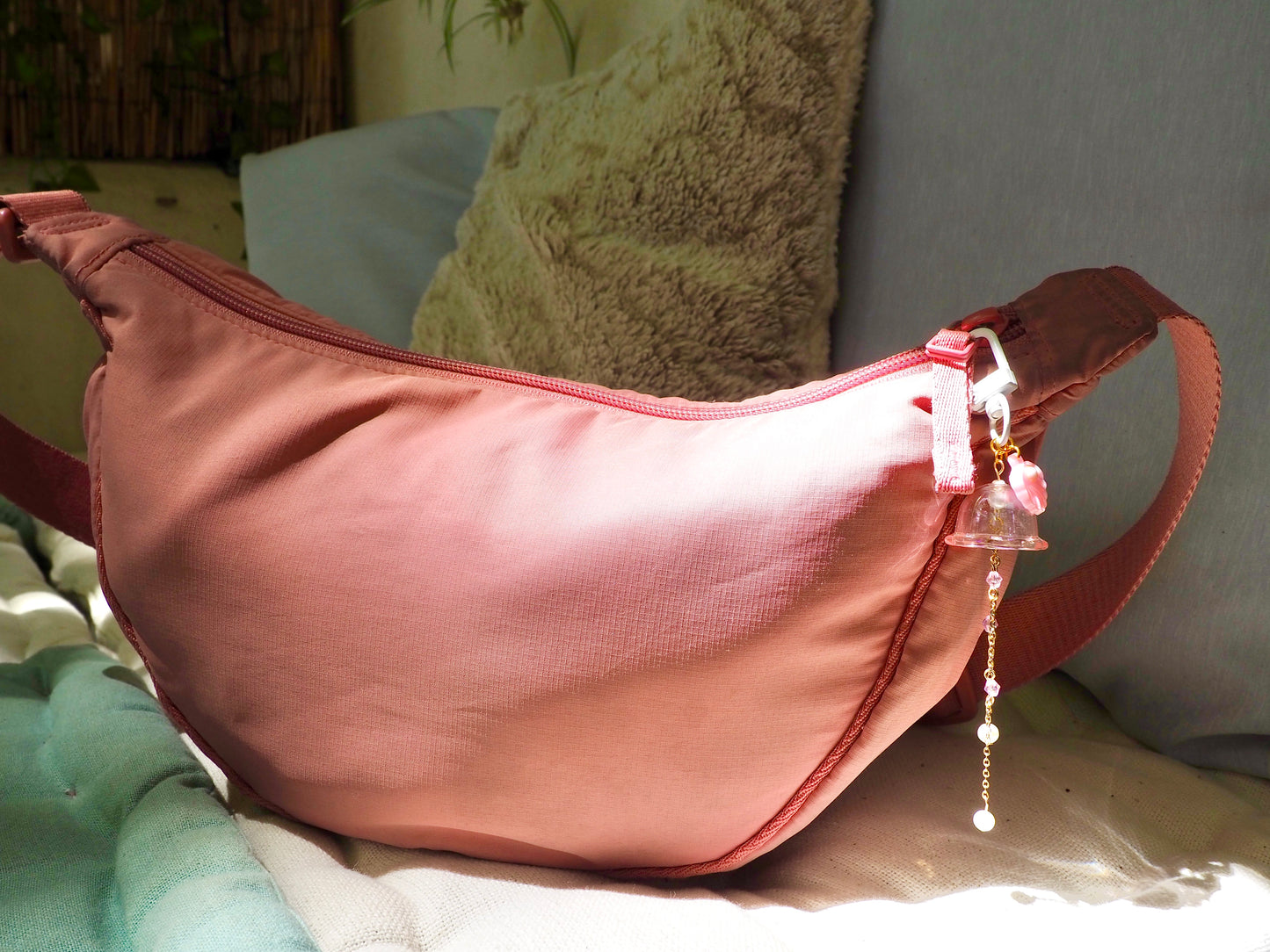 Porte-clé méduse rose