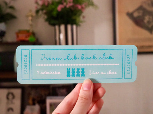 Marque page ticket
