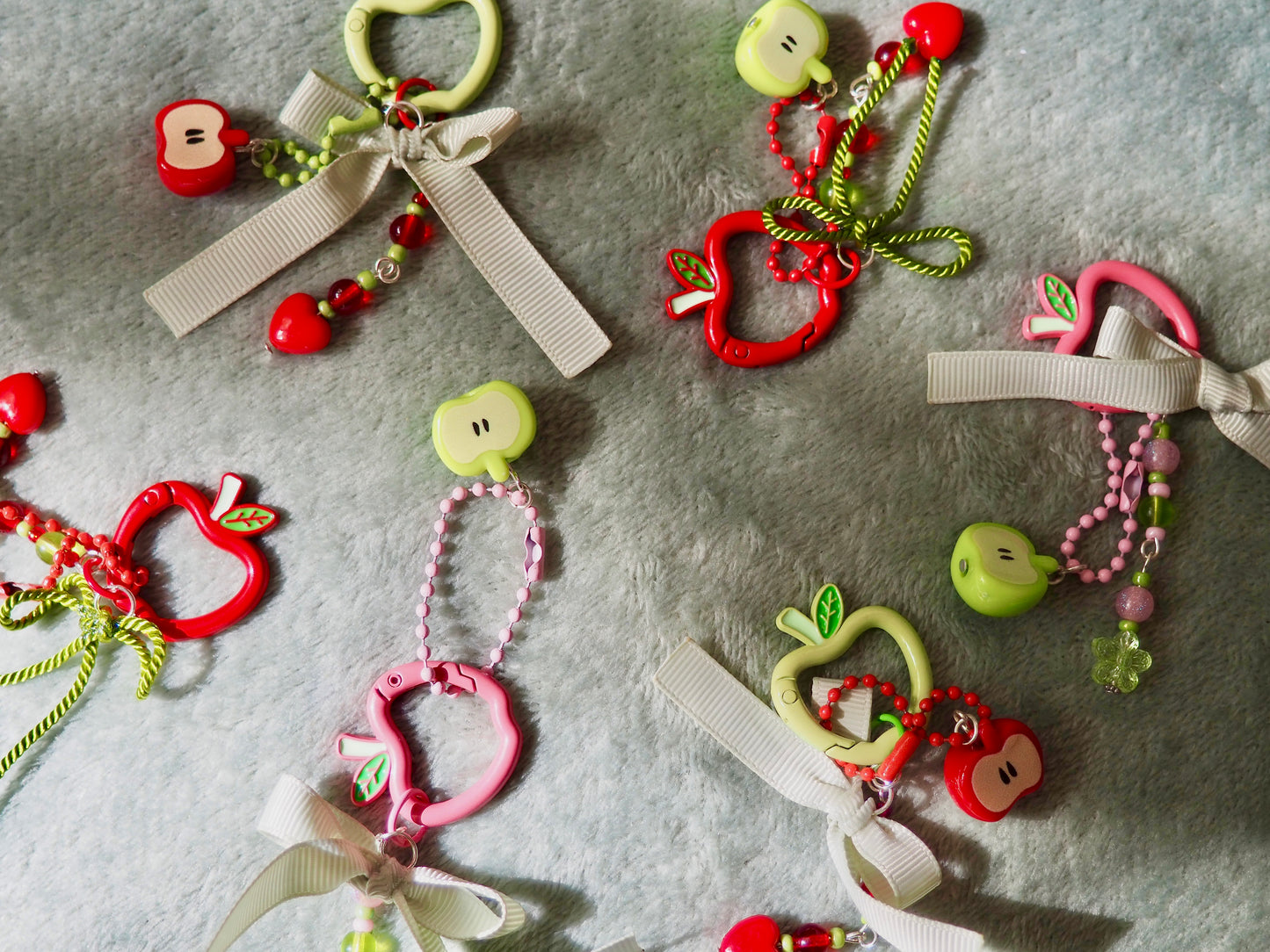 Porte-clé pomme rouge